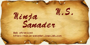 Minja Sanader vizit kartica